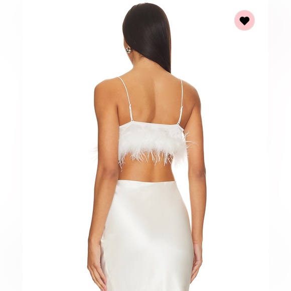 The Bar Elio silk feather top 🤍 - Picture 2 of 5